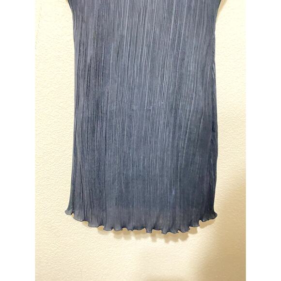 Madewell Dress Size 4 Black Plissé Mini Tee Sheath Minimalist Preppy Party NWT - Picture 5 of 10